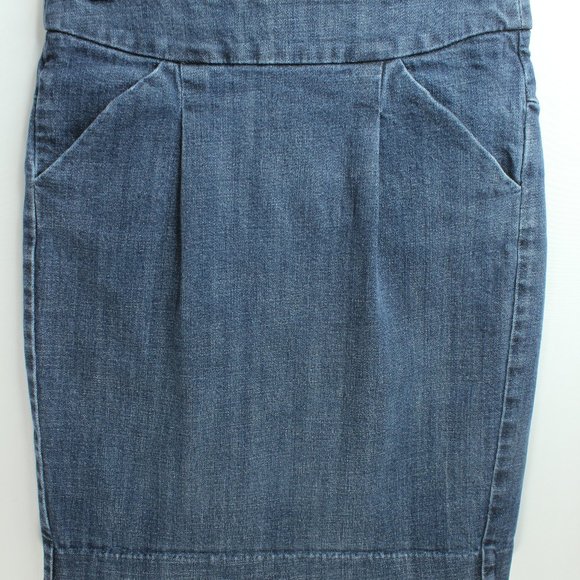 J. CREW Women's Denim Skirt Sz 4 Pencil Medium Wash‎ - Picture 7 of 7